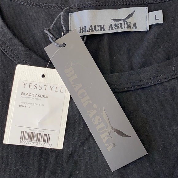 RARE Black Asuka Long Sleeve T-Shirt - Picture 7 of 7